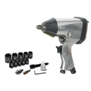 Trusa cheie pneumatica de impact FIXTEC 1/2", 340Nm, set complet