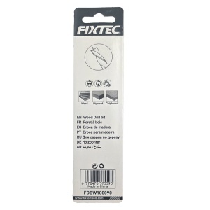 Burghiu pentru lemn spiral FIXTEC 9 mm x 125 mm - Img 2