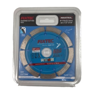 Disc diamant subtire FIXTEC 115x22.2 mm pentru taiere uscata