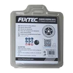 Disc diamantat FIXTEC 125 mm x 22.2 mm pentru beton si piatra - Img 2