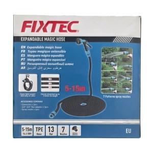 Furtun de gradina extensibil FIXTEC 5m, TPE, cu pulverizator 8 functii - Img 4