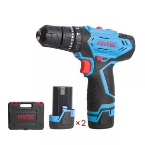 Masina de gaurit cu percutie FIXTEC 12V fara cablu, afisaj baterie, LED, 2x1500mAh Li-ion