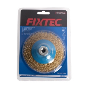 Perie Cupa FIXTEC 100mm cu filet M10x1.5 - Img 2