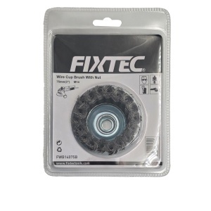 Perie Rotativa Din Otel FIXTEC 75 mm, Fir 0.50 mm, Prindere M14x2 - Img 3