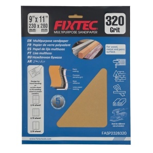 Set 5 Bucati Hartie Abraziva FIXTEC P320 pentru Rigips - Img 1