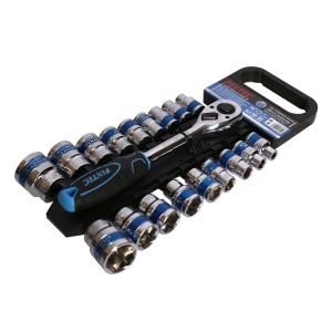 Set chei tubulare FIXTEC 19 elemente 1/2", otel CR-V - Img 4