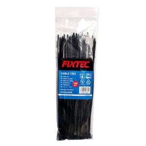 Set coliere cablu FIXTEC din nylon, negre, 4.6 x 300 mm - 100 bucati - Img 2
