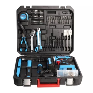 Set masina de gaurit FIXTEC cu acumulator, iluminare LED, functie de blocare axiala, trusa completa cu scule - Img 4