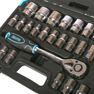 Trusa chei tubulare 32 piese 1/2", CR-V, cu clichet reversibil si carcasa din plastic - Img 4