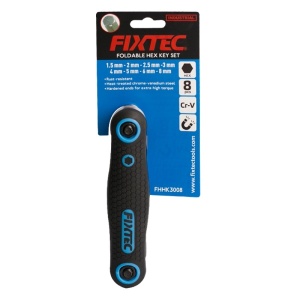 Trusa compacta cu 8 chei imbus pliabile FIXTEC 1.5‑8 mm CR‑V - Img 4