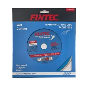 Disc cu diamant FIXTEC 230 x 22.2 mm pentru taiere cu apa