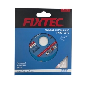 Disc diamantat FIXTEC 125 mm (5'') pentru utilizare la taiere uscata si umeda - Img 2