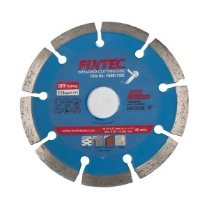 Disc diamantat subtire FIXTEC 115 mm pentru taiere uscata