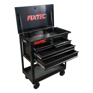 Dulap mobil pentru scule FIXTEC, otel complet, 4 sertare, sustine pana la 265kg - Img 2