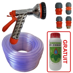 Kit complet pentru udarea gradinii - furtun, stropitoare si accesorii