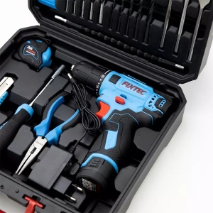 Kit masina de gaurit FIXTEC 12V fara cablu, 60 componente, baterie Li-ion 1500mAh - Img 6