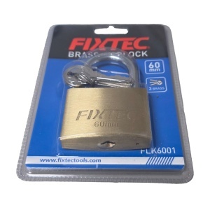 Lacat din alama FIXTEC 60mm cu 3 chei, arc din otel calit