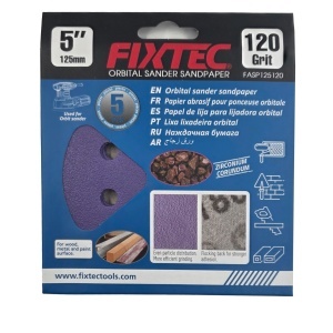 Pachet 5 discuri abrazive FIXTEC 125 mm P120
