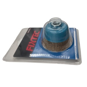 Perie cupa otel FIXTEC 75 mm prindere M14x2 - Img 2