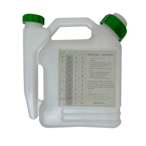 Recipient gradat din PVC pentru amestec ulei-carburant, 1L