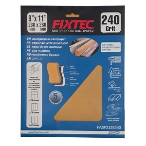 Set 5 Foi Abrazive FIXTEC P240 pentru Gips-carton