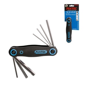 Trusa compacta cu 8 chei imbus pliabile FIXTEC 1.5‑8 mm CR‑V