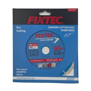 Disc diamantat FIXTEC 180 mm pentru taiere la uscat
