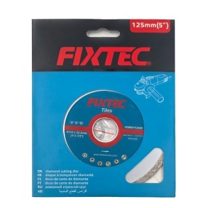 Disc taiere diamantat FIXTEC 125 mm, 5 mm grosime pentru piatra si beton