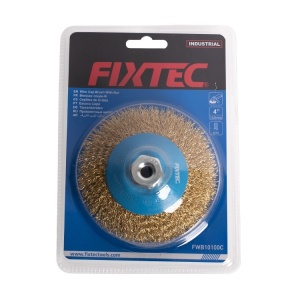 Perie circulara FIXTEC 100 mm, filet M10x1.5 - Img 2