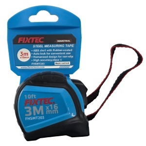 Ruleta de otel FIXTEC 3 m × 16 mm cu autoblocare