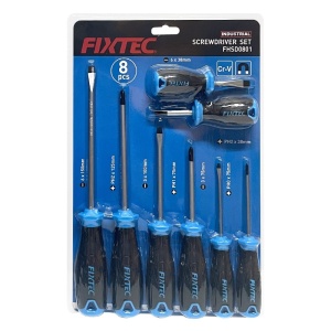 Set de 8 surubelnite FIXTEC cu maner ergonomic dublu-strat