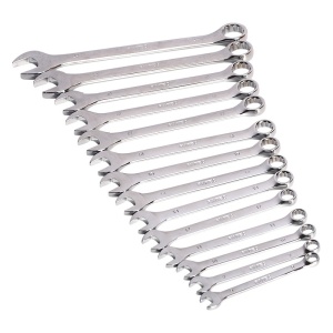 Set de chei combinate FIXTEC 14 bucati, CR-V, cu suport textil - Img 4