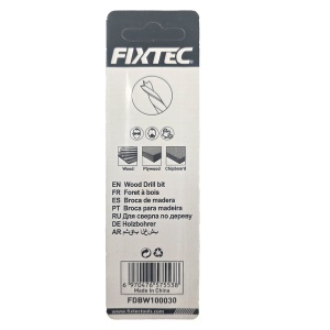 Burghiu spiralat pentru lemn FIXTEC 3×61mm - Img 2