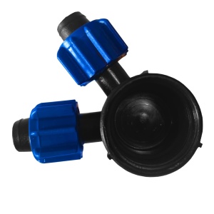 Conector banda de picurare 16mm cu 2 iesiri - Solutie eficienta pentru irigare