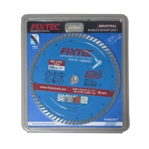 Disc diamant FIXTEC 230x22.2mm pentru taiere uscata si umeda