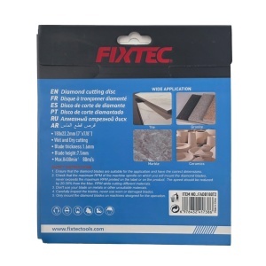 Disc taiere turbo diamantat FIXTEC 180 x 22.2 mm - Img 2