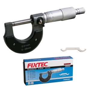 Micrometru FIXTEC 0-25mm, precizie 0.01mm, fabricat din otel carbon - Img 3