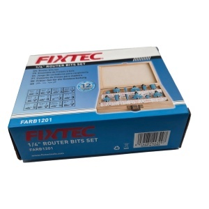 Set burghie pentru lemn FIXTEC, 12 bucati, tija 1/4" - Img 7
