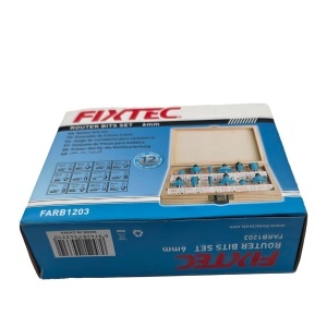 Set de freze pentru lemn FIXTEC, 12 bucati, tija 6mm - Img 9