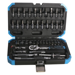 Set scule mecanice FIXTEC, 46 de componente, CR-V, in cutie