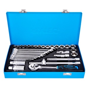 Trusa chei tubulare FIXTEC 36 de piese, 3/8"