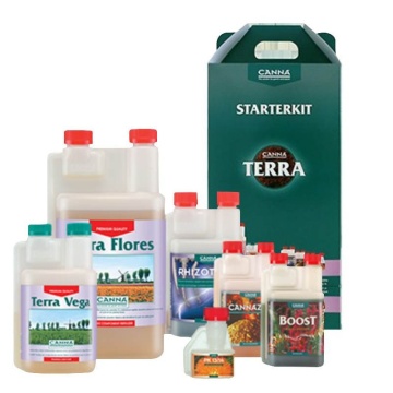 CANNA STARTER KIT TERRA - Pachet de îngrășăminte pentru cultivarea în sol