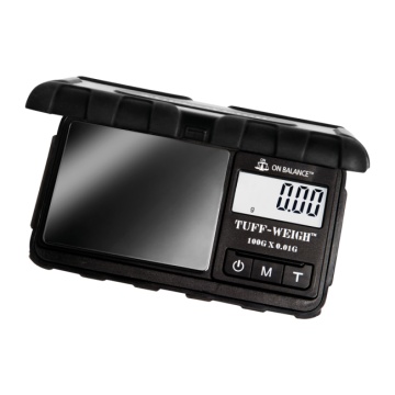 Cântar de buzunar On Balance Tuff-100-BK - cântar digital robust 100 g x 0,01 g cu protecție la impact