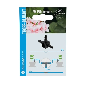 Blumat Mini-T-Piece 3-3-3 mm, 3 pcs. - conector T pentru furtun de picurare Blumat