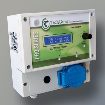 Controler TechGrow compact T-Mini Pro CO2 cu senzori integrați și dozare automată