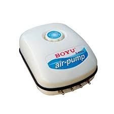 Pompă de aer silențioasă BOYU S-4000B, debit 768l/h, 9W, 4 ieșiri de 4 mm