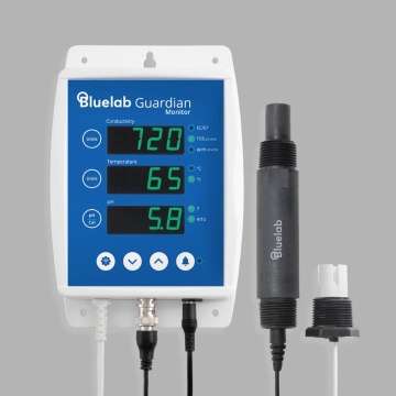 Bluelab Guardian Monitor in linie Wi-Fi - monitor continuu pentru pH, EC și temperatură în sisteme inline