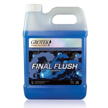Grotek Final Flush Blueberries 1L - Soluție de curățare săruri minerale pentru substraturi și hidroponie