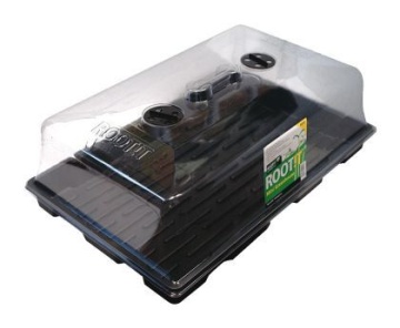Mini-seră ROOT!T 57x37x21cm - propagator mare ventilat pentru germinare și înrădăcinarea butașilor
