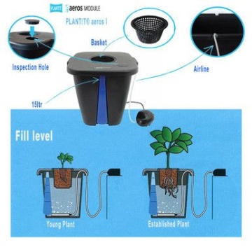 PLANTiT AEROS I – sistem hidroponic DWC (Deep Water Culture) 15L